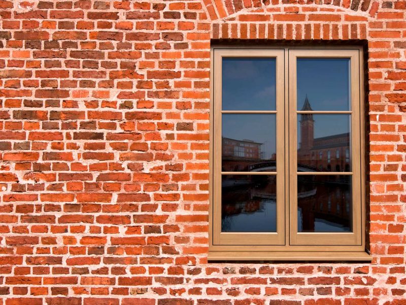 Brown Flush Casement Windows