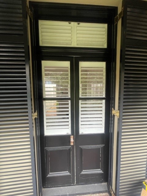 Black Old French Doors