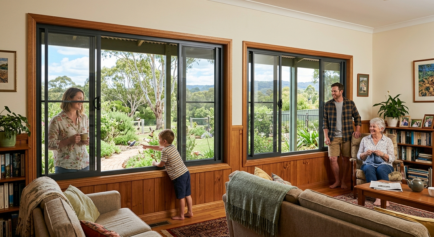 sliding windows with fly screen sydney